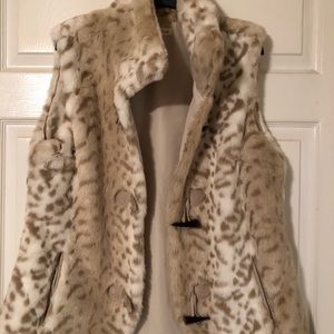 Faux Fur Cheetah Vest size L